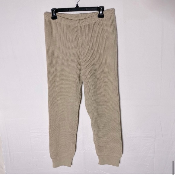 Women’s Tan Knit Joggers Sweatpants Activewear Loungewear Pants M - Picture 13 of 13